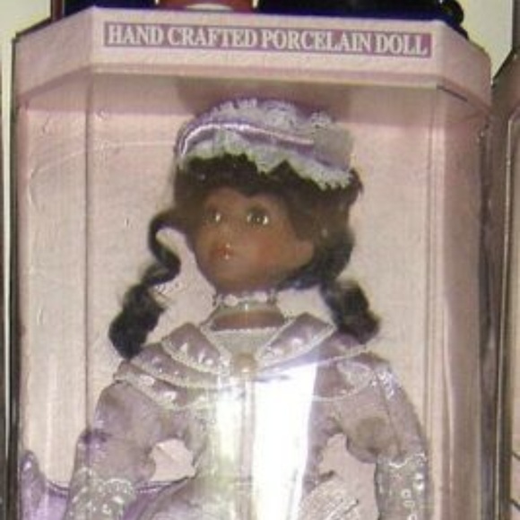African American Victorian Style Porcelain Doll - Picture 1 of 5